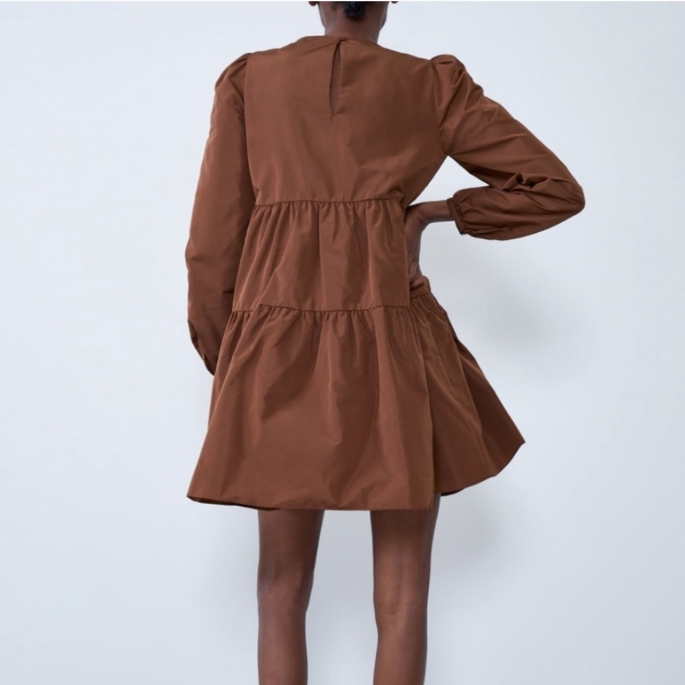 NWT Zara VOLUMINOUS TAFFETA DRESS - Picture 4 of 7